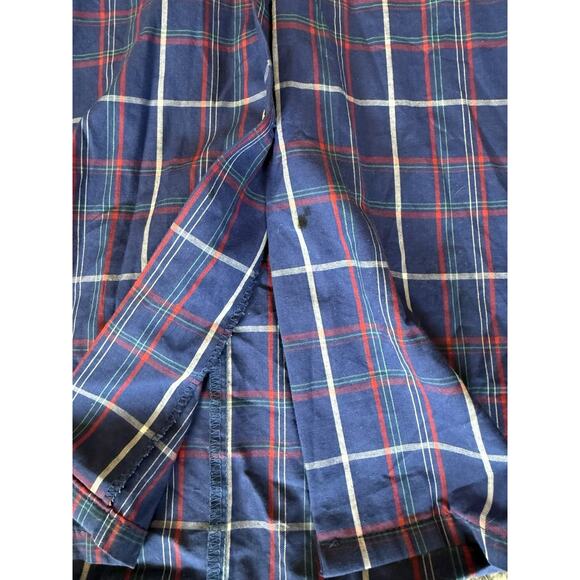 Vintage Summit Hill Plaid Shirt Dress Blue Red Cotton Long Sleeve A-Line Size 4 - Picture 6 of 7